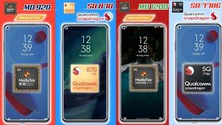 Snapdragon 870 vs Dimensity 1200 vs Dimensity 920 vs Snapdragon 778G