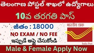 Postal GDS Recruitment in Telugu 2024 II Post Office Recruitment 2024 I Indian Postal Jobs 2024