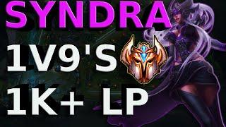 RANK 1 SYNDRA 1V9'S 1k+ LP CHALLENGER GAME (Syndra vs Jayce) - Trisend3