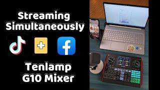 Tenlamp G10 Mixer - Gleichzeitiges Streamen auf 2 Streaming-Plattformen mit 2 Geräten