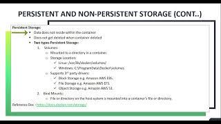 24. Docker: Persistent and non persistent storage