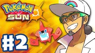 Pokemon Sun and Moon - Gameplay Walkthrough Part 2 - Iki Town Festival! Rotom-dex! (Nintendo 3DS)