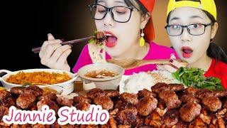 ASMR Bun cha, Mixed fried rice, Rolls, Pho Roll, Vegetable | Jannie Studio 재니