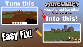 Minecraft Visual Graphic/Texture Glitches in older versions.. How to fix!