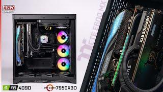 Thermaltake CTE E600 x Dual RTX 4090 24G gpu rendering pc build.