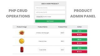 Create A Responsive E-Commerce Product Admin Panel With CRUD Using HTML - CSS - PHP - MySQL