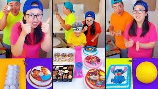 I met Ronaldo vs Stitch cake ice cream challenge! #funny by Ethan Funny Family