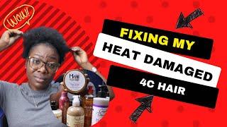 REPAIRING MY HEAT DAMAGED 4C HAIR WITHOUT CUTTING IT