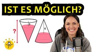 Wie hoch ist der Kegel? – Geometrie Rätsel