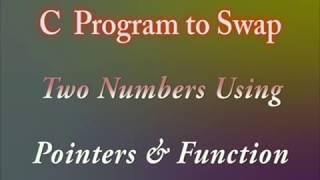 C Program to Swap two numbers using Pointers and Functions