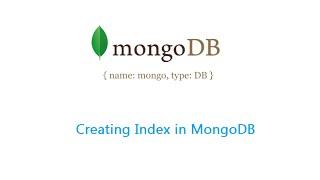 index creation: MongoDB