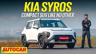 2025 Kia Syros review - All-in-one Kia to take on SUVs | First Drive | Autocar India