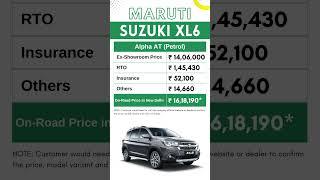 Maruti XL6 Alpha AT Petrol On Road Price in New Delhi | XL6 मारुति सुजुकी कार प्राइस | CarLenaHai