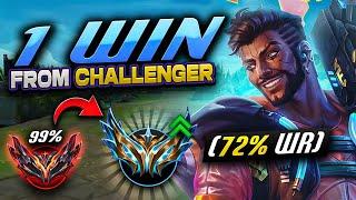 1 WIN AWAY FROM CHALLENGER (72% WR) | Unranked to Rank 1