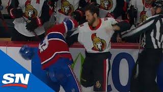 Max Domi Fights Scott Sabourin, Chirps Ensue