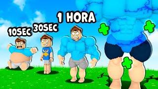 CHEGUEI NA LUA? A CADA SEGUNDO FICO MAIS FORTE NO SIMULADOR DE CRESCER NO ROBLOX!!