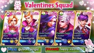 VALENTINES SQUAD!CECI X CARMI, ALU X MIYA, GUSIONMLBB COUPLES(≧◡≦) EP 12