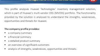 Huawei Technologies Inventory Management - Multi Vendor Operation Support System