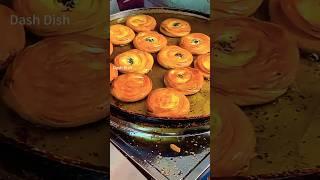 Crispy & Juicy: Watch These Perfect Meat-Stuffed Pancakes Sizzle to Perfection!  #StreetFood