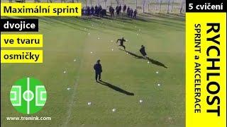 Maximum sprint of a pair of eight | football/soccer training speed in a competitive and fun form