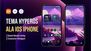 iOS Style HyperOS Theme || Has a minimalist appearance and clock widget similar to iOS