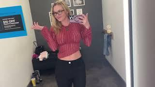 4k Rue21 #transparent  Red Top Try on  with Jewels