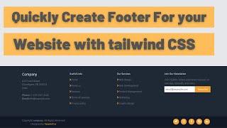 Footer with #tailwind CSS | Responsive Design