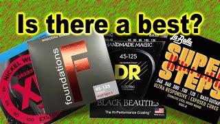 4 Bass Strings Compared From Labella, DR, S.I.T. and D'Addario  | MikesGigTV