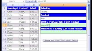 Excel Magic Trick #145 p1 MEDIAN IF