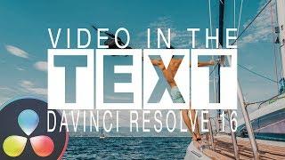 Animated Video In The Text Effect - DaVinci Resolve 16 - Fusion Tutorial