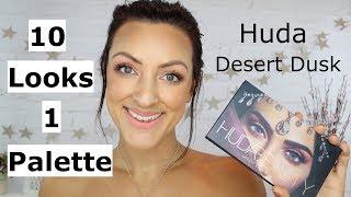 10 Looks 1 Palette | Huda Beauty Desert Dusk palette