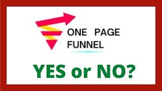 One Page Funnel Review - Legit System?