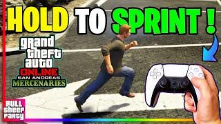 How To Turn On "HOLD TO SPRINT" In GTA 5 Online Tutorial Guide | San Andreas Mercenaries