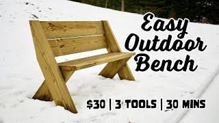 $30 Bench from 2x8s [Only 3 Tools and 30mins]