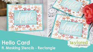 NEW Masking Stencils (Hello Card)