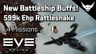 EVE Online - Battleships are Tankier! 599k Ehp Rattlesnake