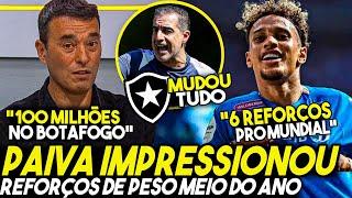 ESQUENTOU! BOTAFOGO AGILIZA pra FECHAR! 100 MILHÕES na CONTA e RENATO PAIVA DEIXOU TODOS CHOCADOS