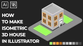 Isometric House Illustration Tutorial | Speed Art | Adobe Illustrator 2020