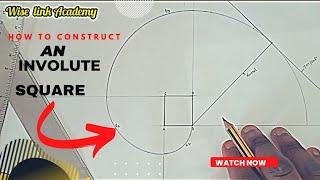 How to construct an INVOLUTE OF A SQUARE