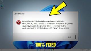 Fix DirectX function GetDeviceRemoveDreason failed with ERROR | How To Solve directx function Games