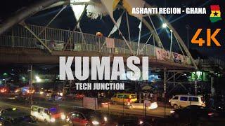 Kumasi Tech Junction at Night Walk 4K