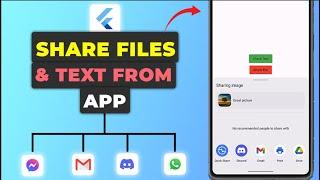 Flutter Share Files & Text From App | Flutter Tutorial (share_plus) Whatsapp, Facebook, Instagram
