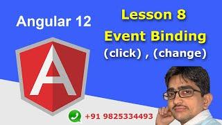 Angular 12 Tutorial In Hindi | Lesson 8 | Event Binding | How to Use Any Event | Urdu | Hindi