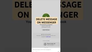 How to Delete Message on Messenger