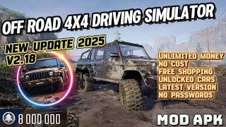 Off Road 4x4 Driving Simulator Mod Apk v2.18 Unlimited Money Unlocked Cars Latest Version 2025