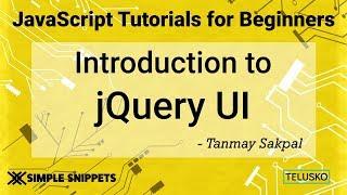#48 JQuery UI Including JQuery UI in Project