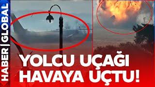 Uçak Parçalandı! Korku Dolu Anlar! Uçak İnişte Bir Anda Havaya Uçtu!