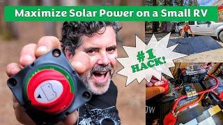 Maximize Solar Power on a Small RV  - [Connect DC to DC Charger to Trailer Batteries]