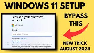 How to Bypass/Skip Microsoft Account in Windows 11 Setup 23H2/24H2 (100% Working)