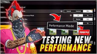 TESTING NEW PERFORMANCE MODE REALLY IMPROVE FPS IN FREE FIRE II FREE FIRE HIGH FPS SETTING 2024